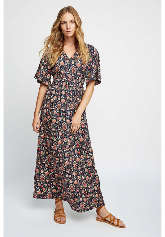 Robe longue imprimé floral en tencel - Yasmin Print Maxi Dress