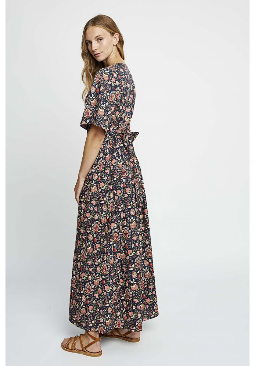 Robe longue imprimé floral en tencel - Yasmin Print Maxi Dress