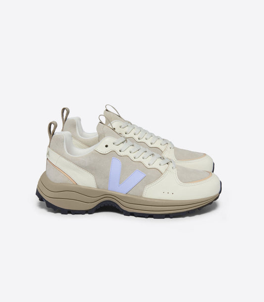Baskets en suède et cuir certifié | beige et violet "venturi suede almond swan"