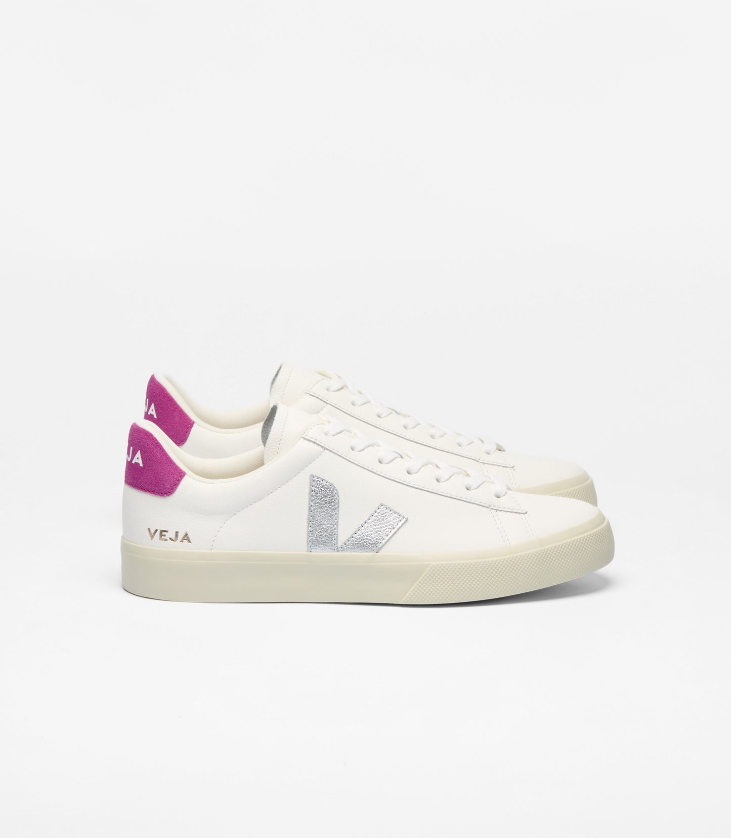 Baskets en cuir | multicolor "campo - white_silver_ultraviolet"