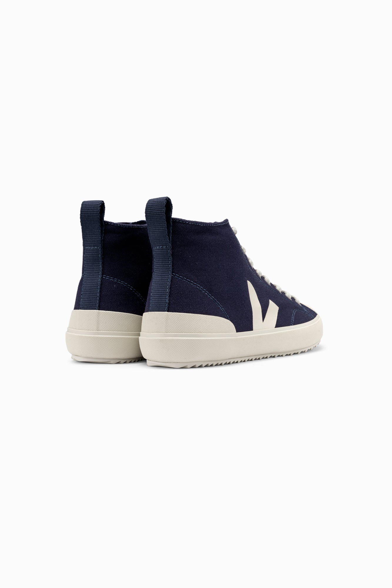 Baskets montantes en coton bio | marine et blanc "nova ht canvas marine pierre"