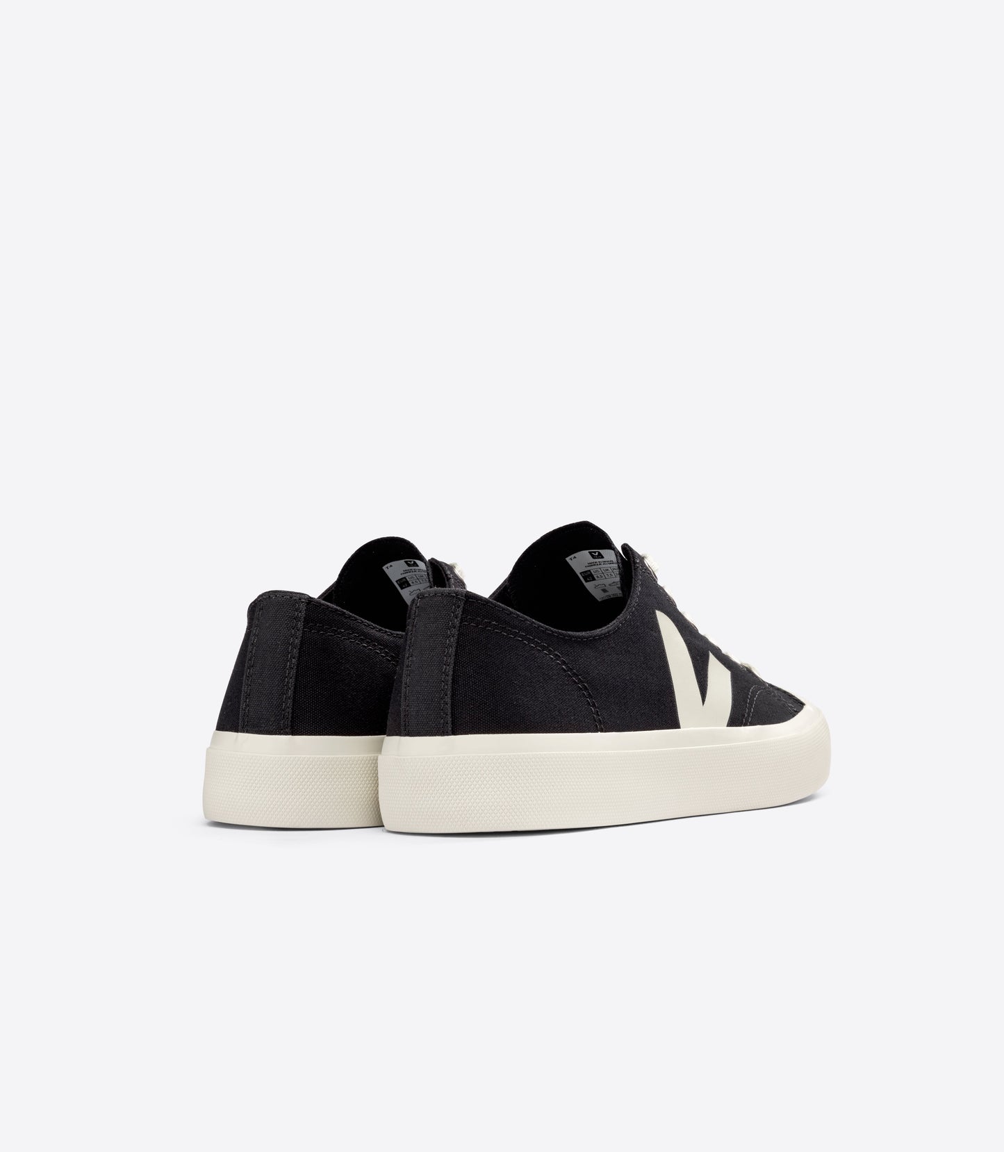 Baskets basses en coton bio | noir "wata ii low canvas black pierre"