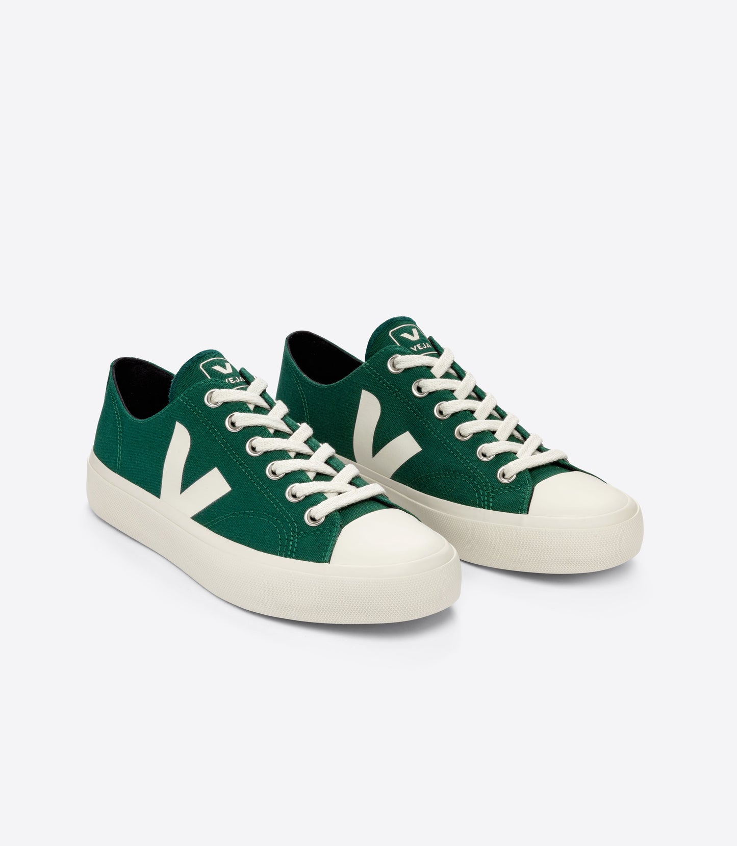 Baskets basses en coton bio | vert "wata ii low canvas poker pierre"