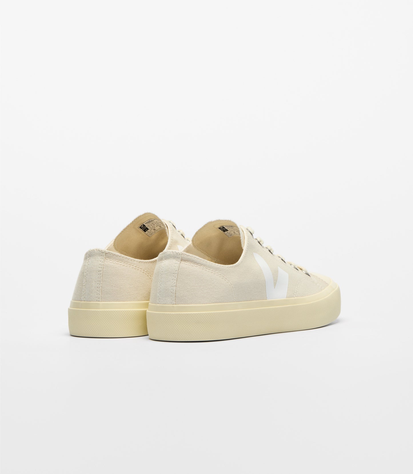 Baskets basses en coton bio | beige "wata ii low - pierre_white"