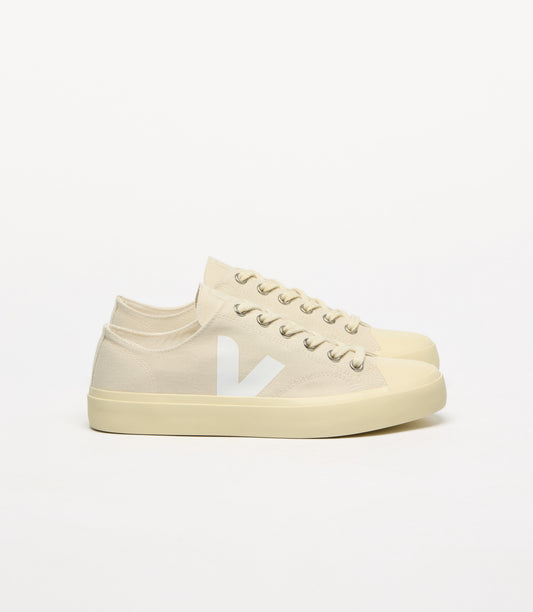 Baskets basses en coton bio | beige "wata ii low - pierre_white"