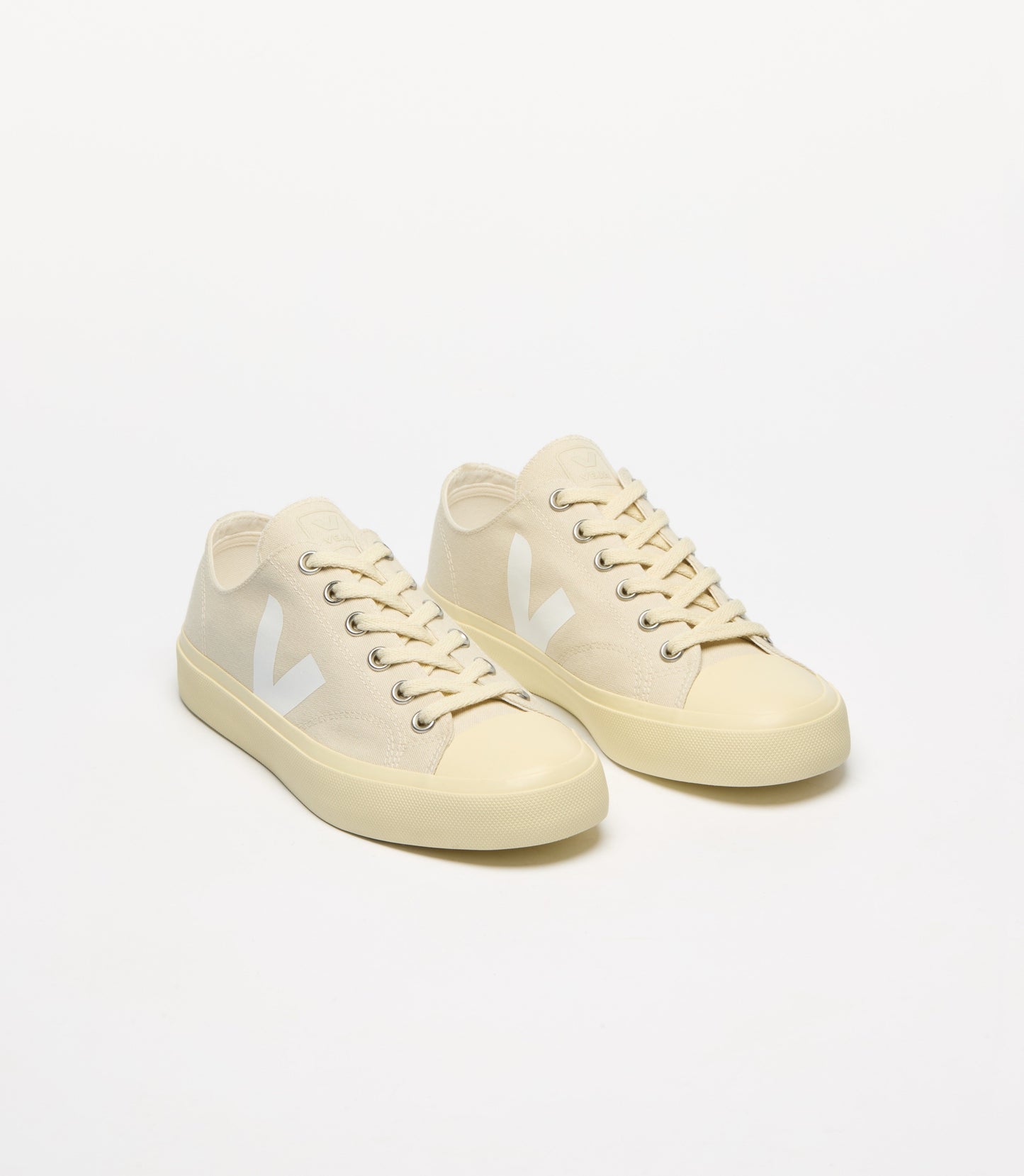 Baskets basses en coton bio | beige "wata ii low - pierre_white"