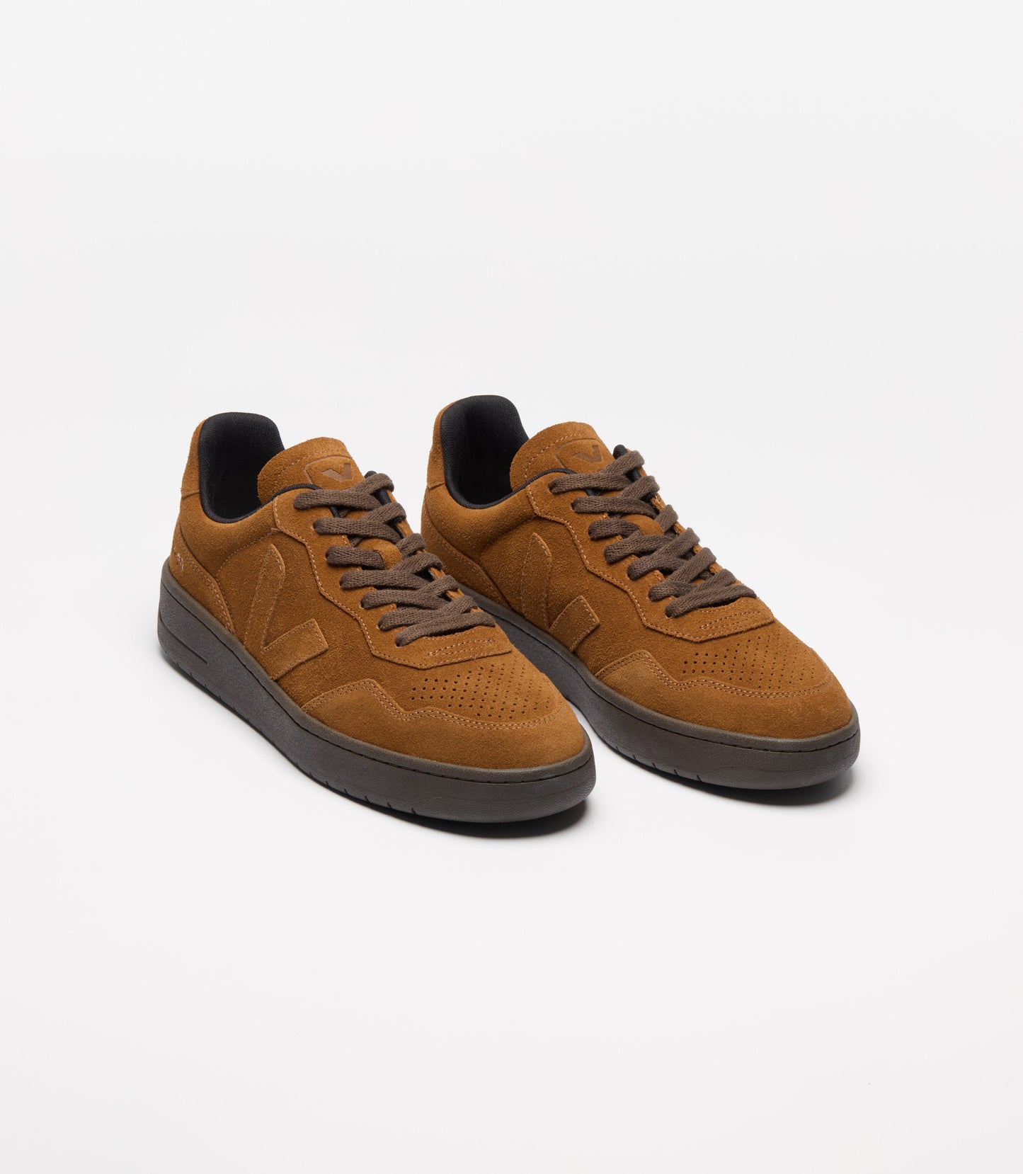 Baskets en suède et cuir certifié | marron "v-90 suede full cognac eagle"