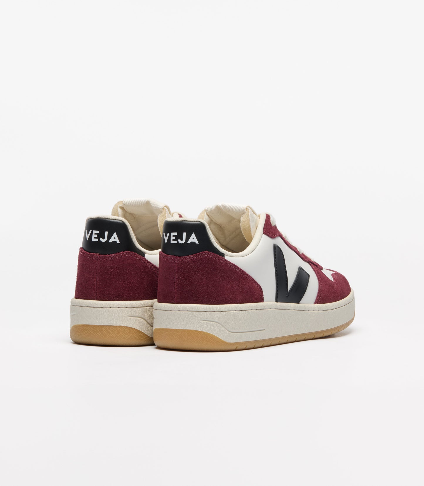Baskets en cuir | multicolor "v-10 prime - white_black_amarante"