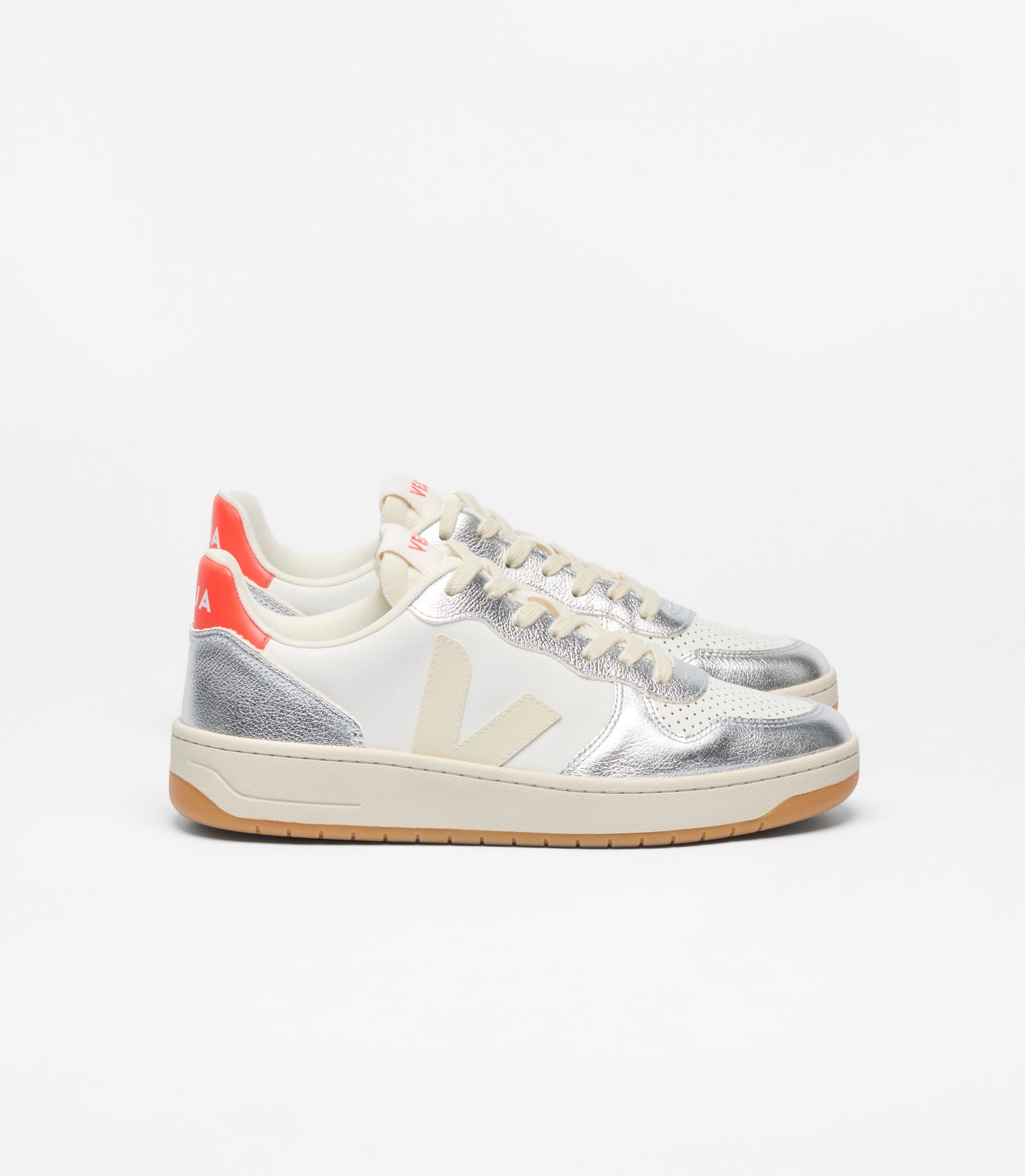 Baskets | multicolor "v-10 leather white pierre silver"