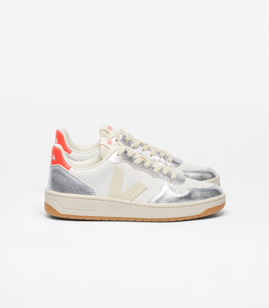 Baskets | multicolor "v-10 leather white pierre silver"