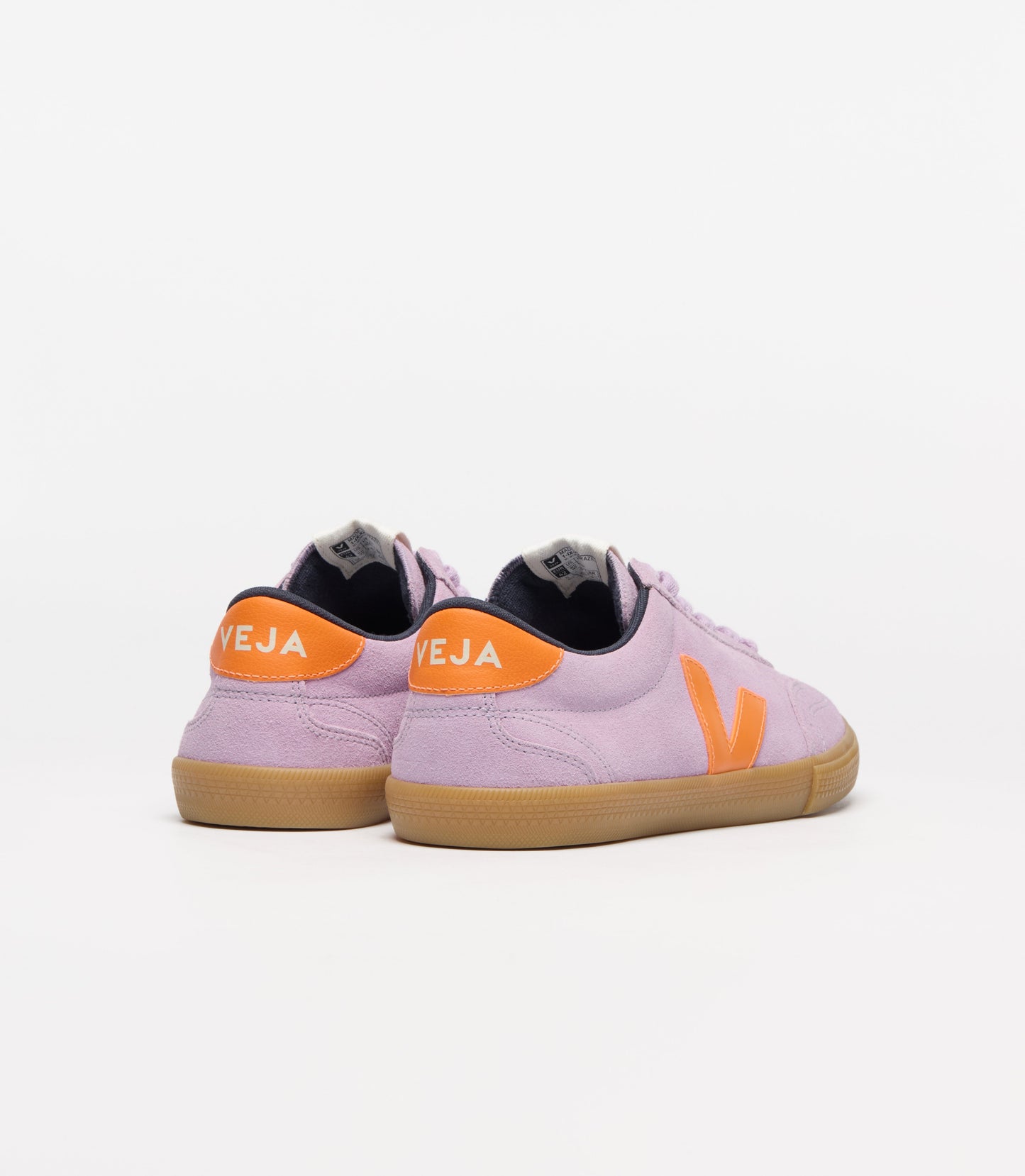 Baskets en cuir | orange et violet "volley - orchid_fury_natural"