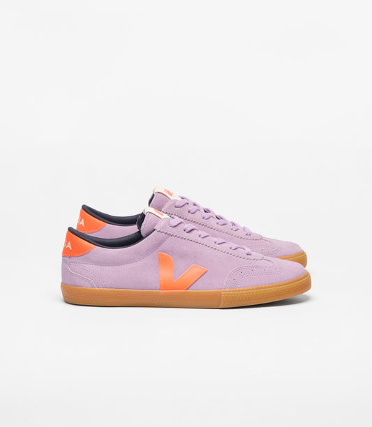 Baskets en cuir | orange et violet "volley - orchid_fury_natural"