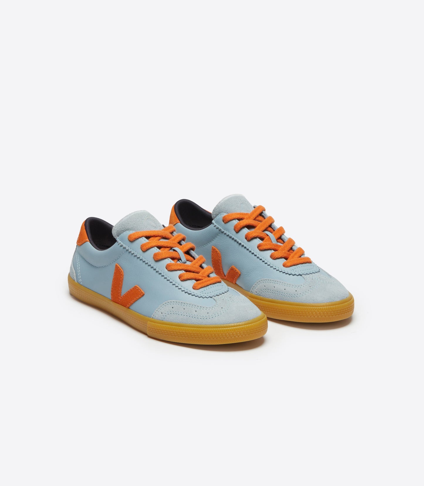 Baskets veja x make my lemonade | orange et bleu "steel pumpkin"