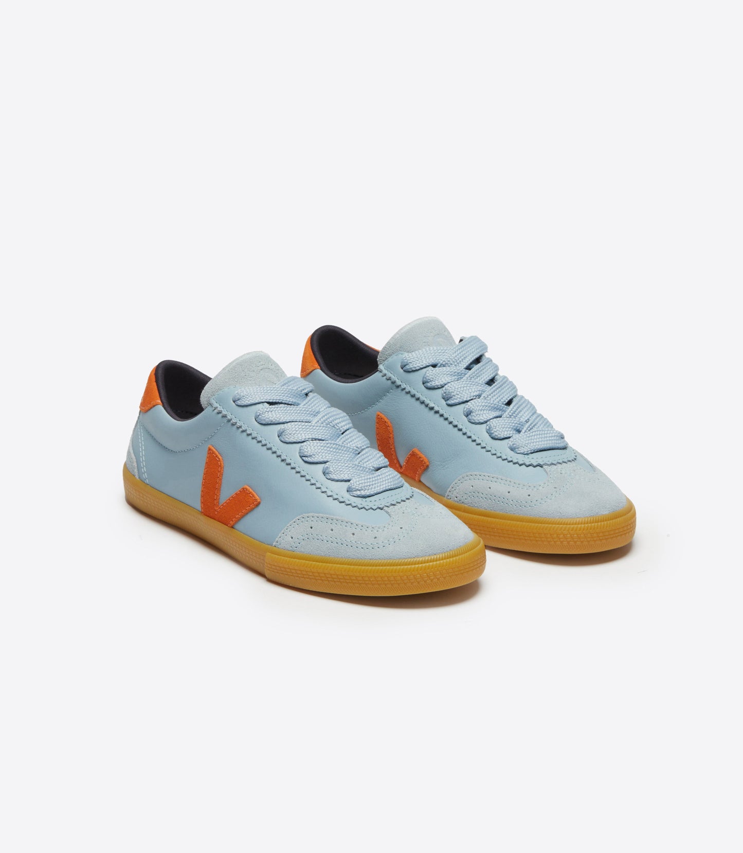 Baskets veja x make my lemonade | orange et bleu "steel pumpkin"