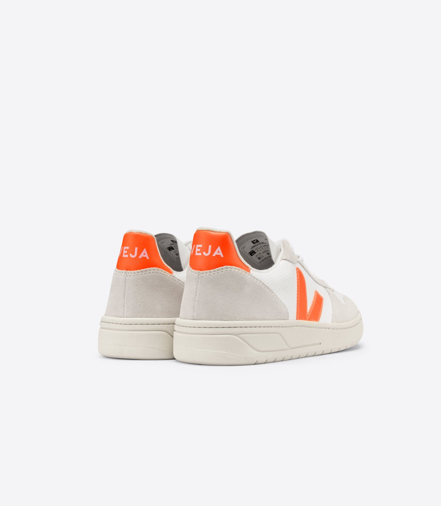 Baskets v-10 b-mesh white orange fluo