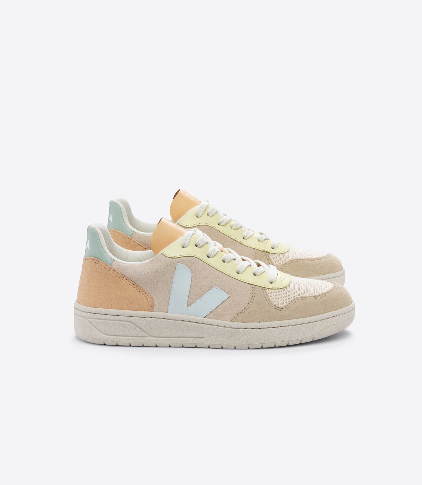 Baskets v-10 suede sable menthol multico
