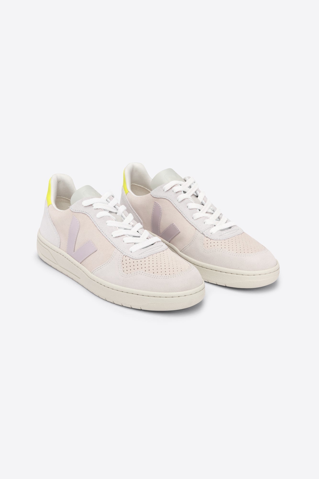 Baskets v-10 suede multico sable parme