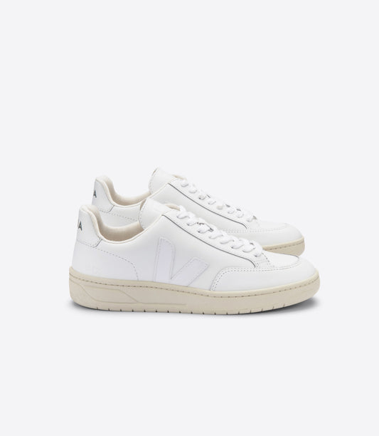 Baskets en cuir certifié | blanc "v-12 leather extra-white"