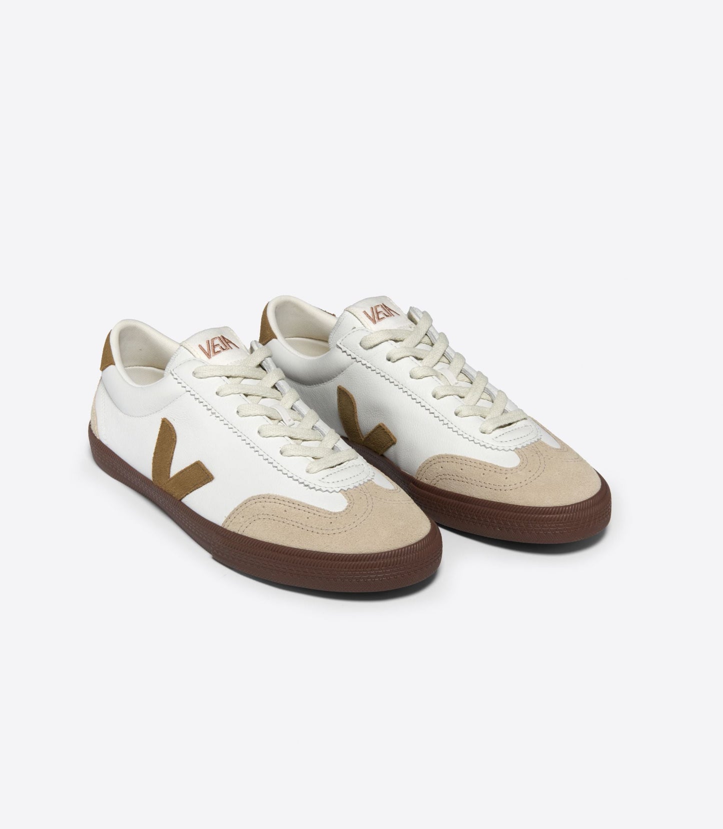 Baskets en cuir bio | marron "volley o.t. leath white tent bark"