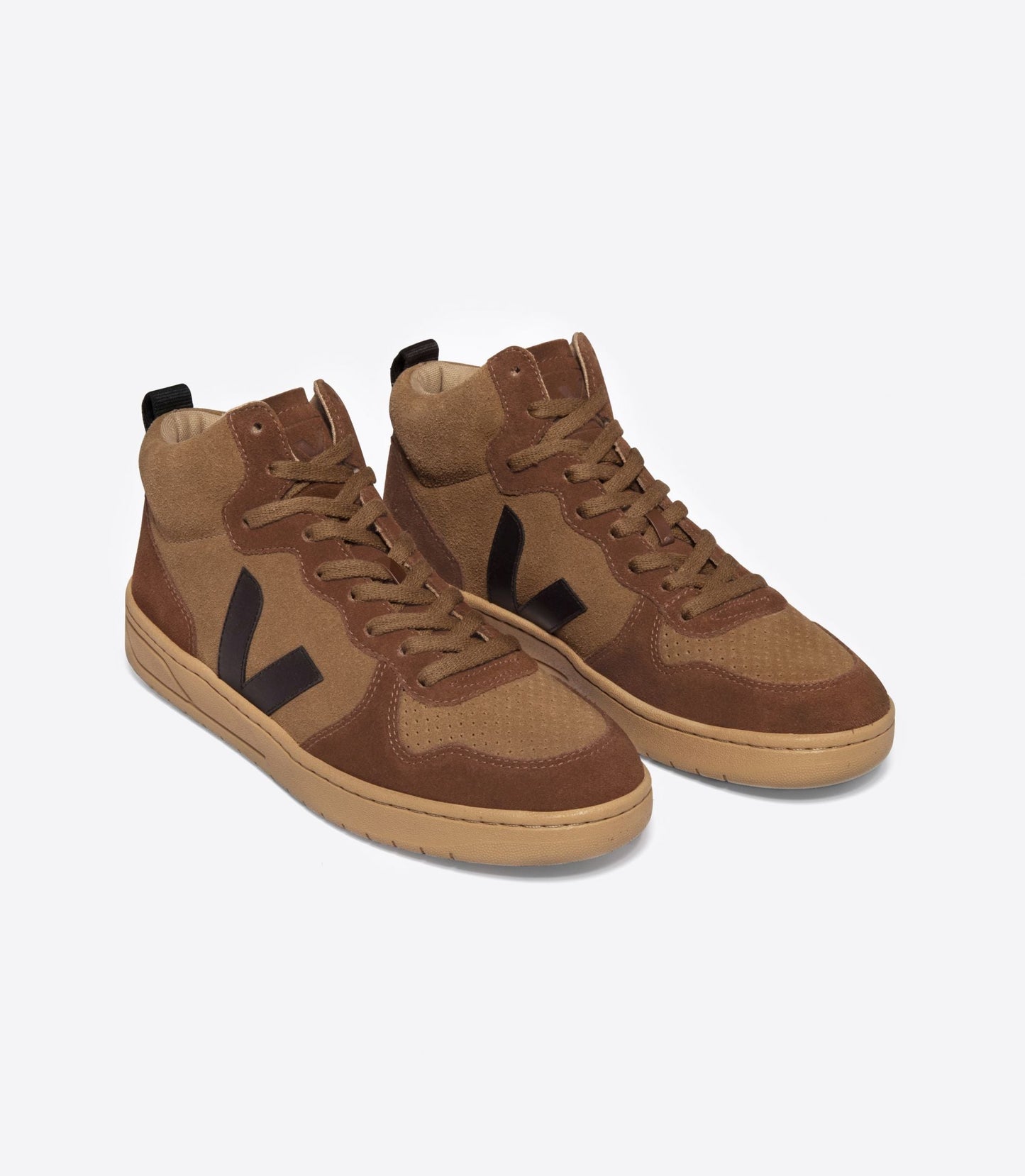 Baskets en suède | marron "v-15 suede brown black"