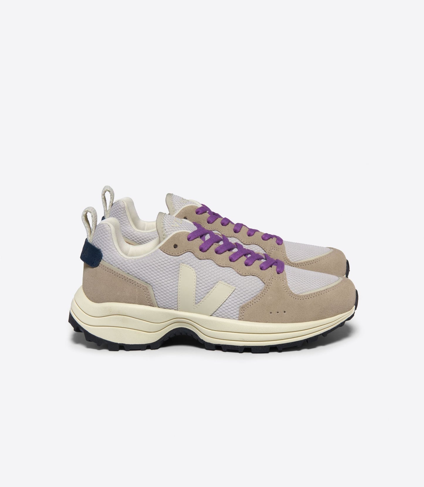 Baskets en polyester recyclé | beige et violet "venturi ii alvm li grey pier nautico "