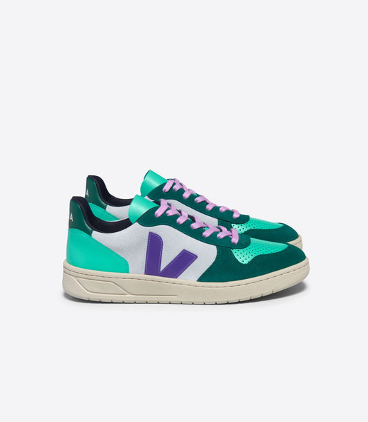 baskets v-10 suede multico swan purple pierre