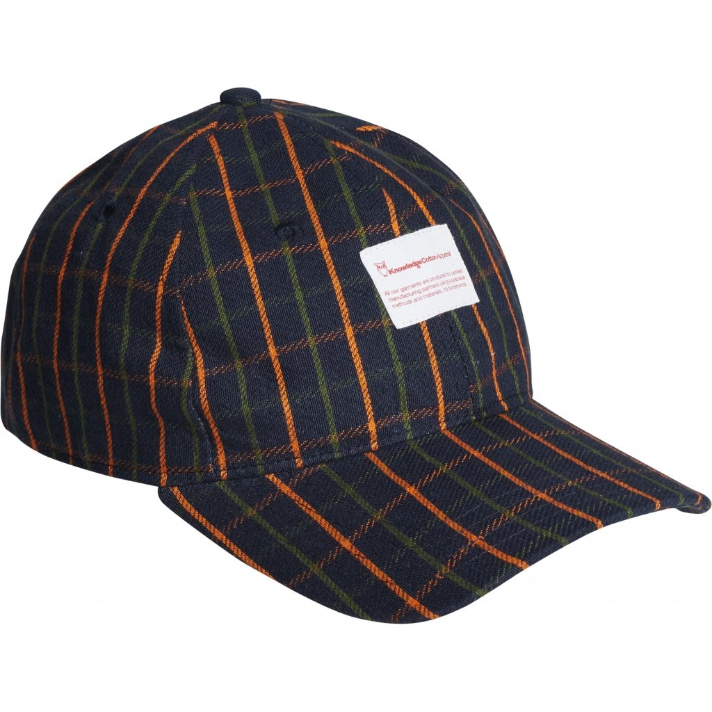 Casquette à carreaux effet flanelle en coton bio