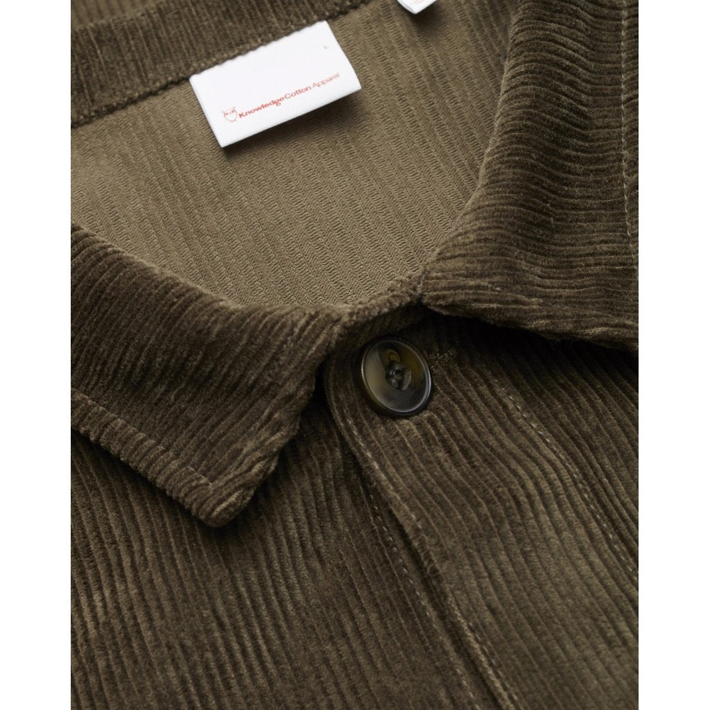 Veste velours vert forêt en coton bio