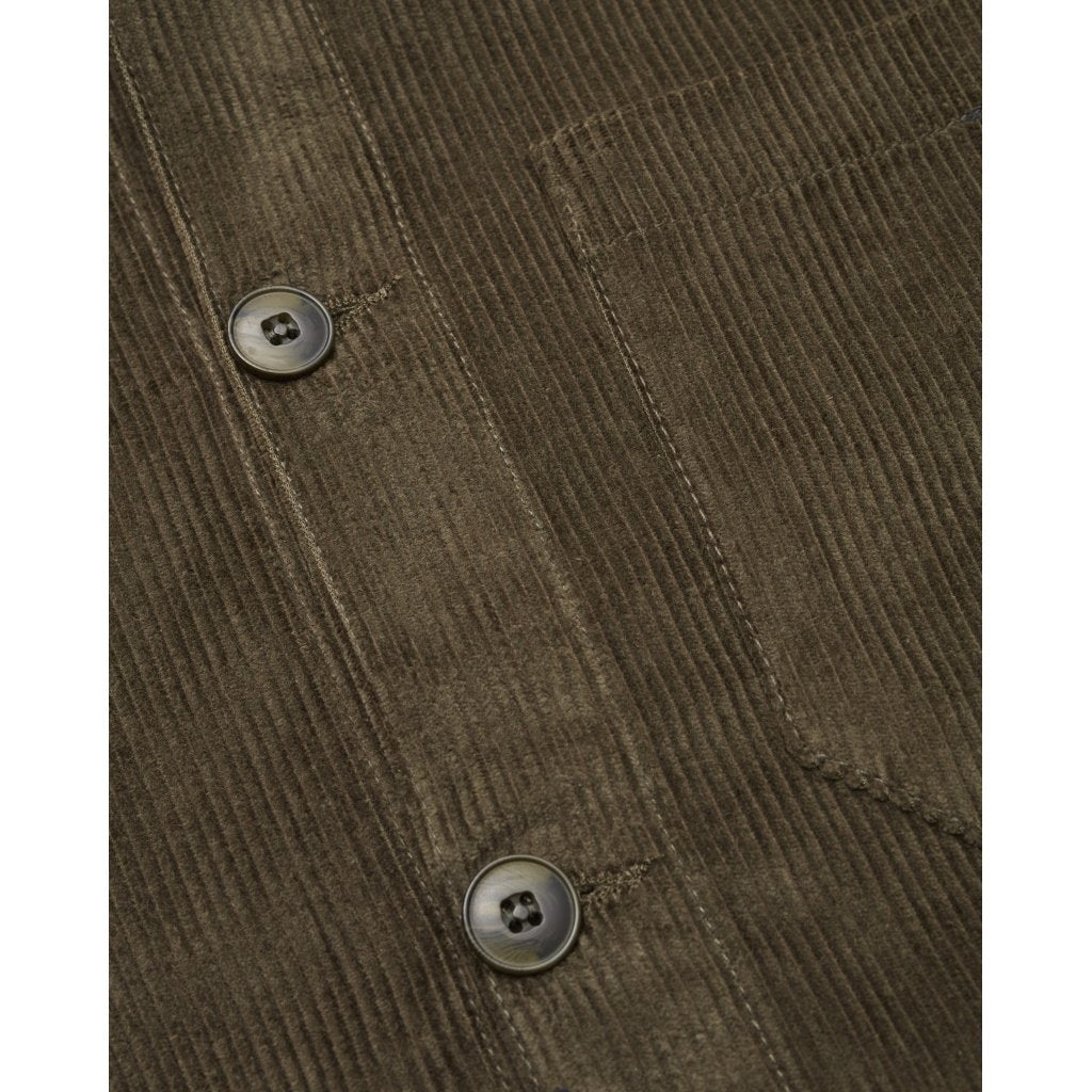 Veste velours vert forêt en coton bio