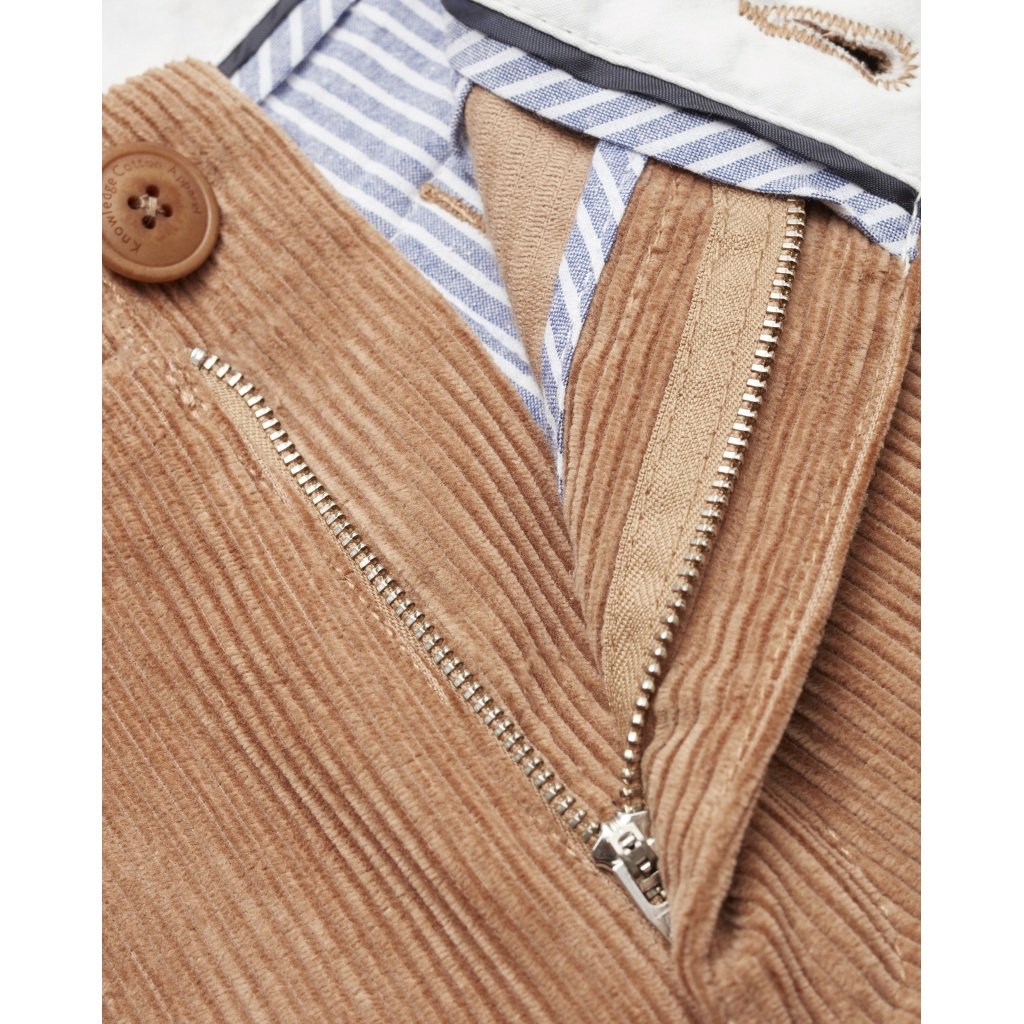 Chino velours marron en coton bio