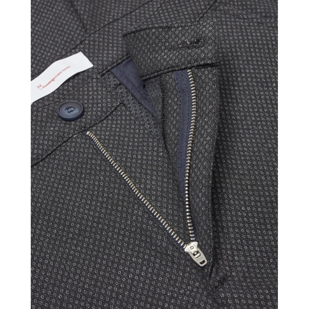 Chino slim gris à motifs en polyester recyclé
