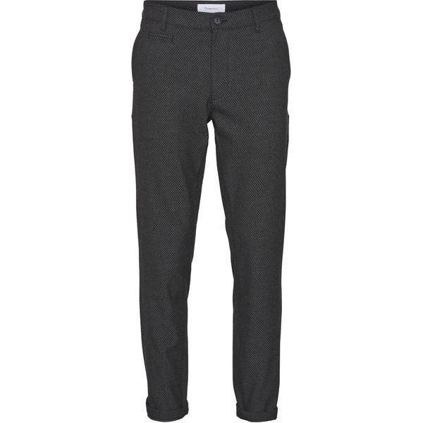 Chino slim gris à motifs en polyester recyclé