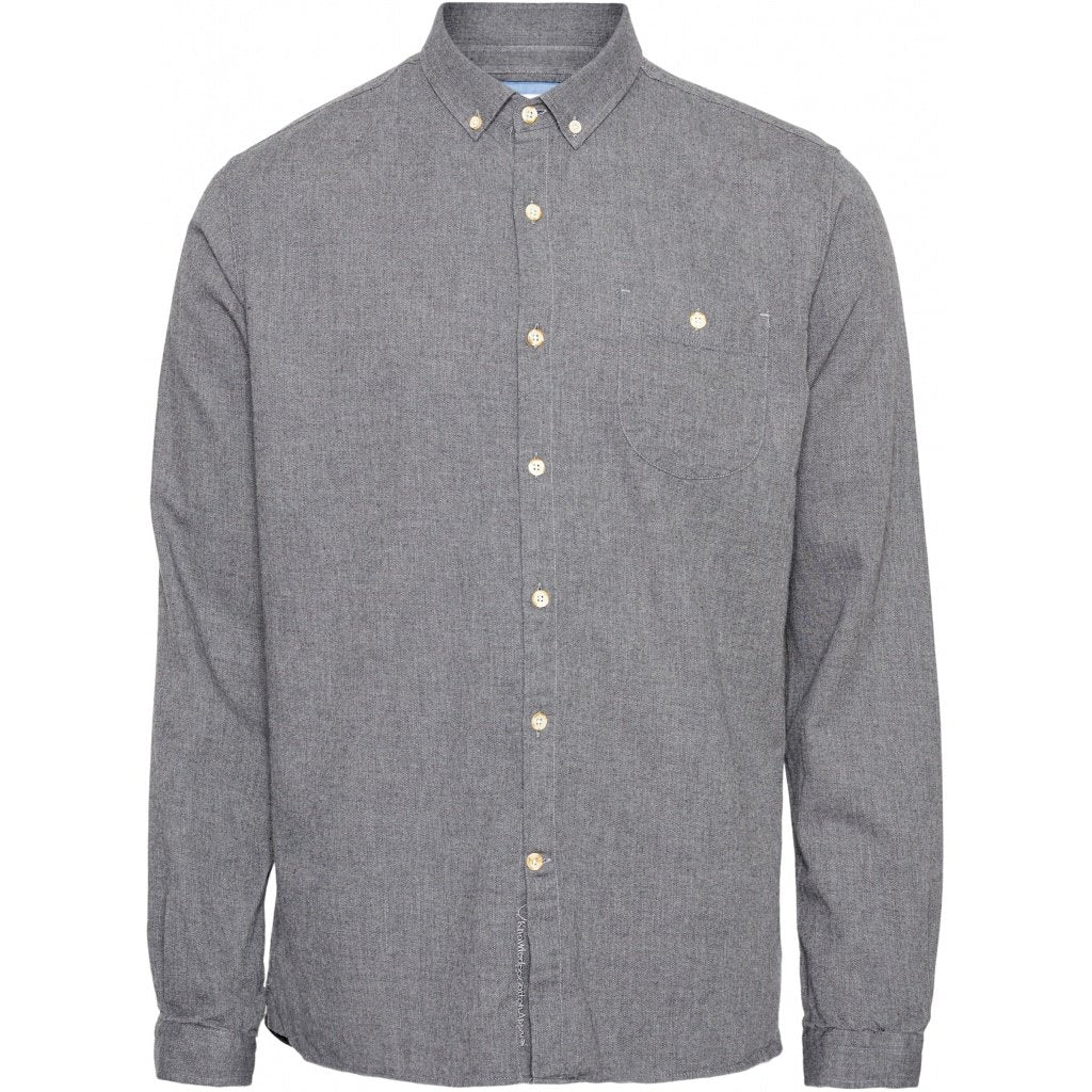 Chemise en flanelle grise en coton bio - Elder