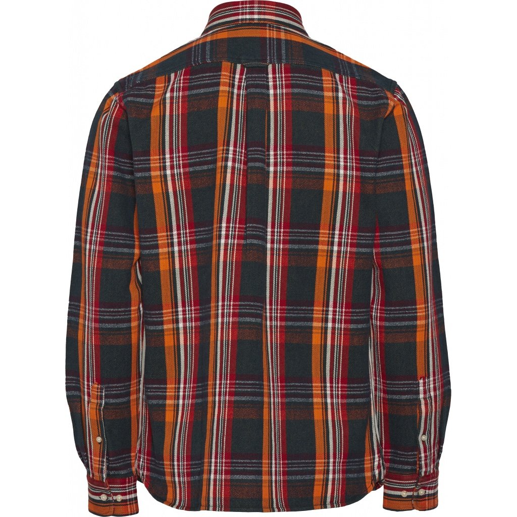 Chemise à carreaux twill en coton bio
