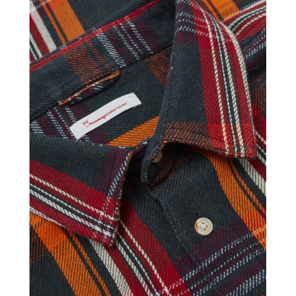 Chemise à carreaux twill en coton bio