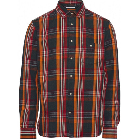 Chemise à carreaux twill en coton bio