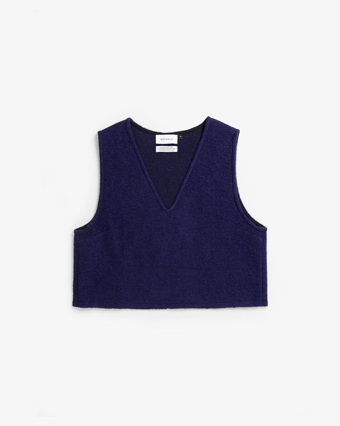 Pull sans manches en laine bio | violet "vest wool blend - deep purple"