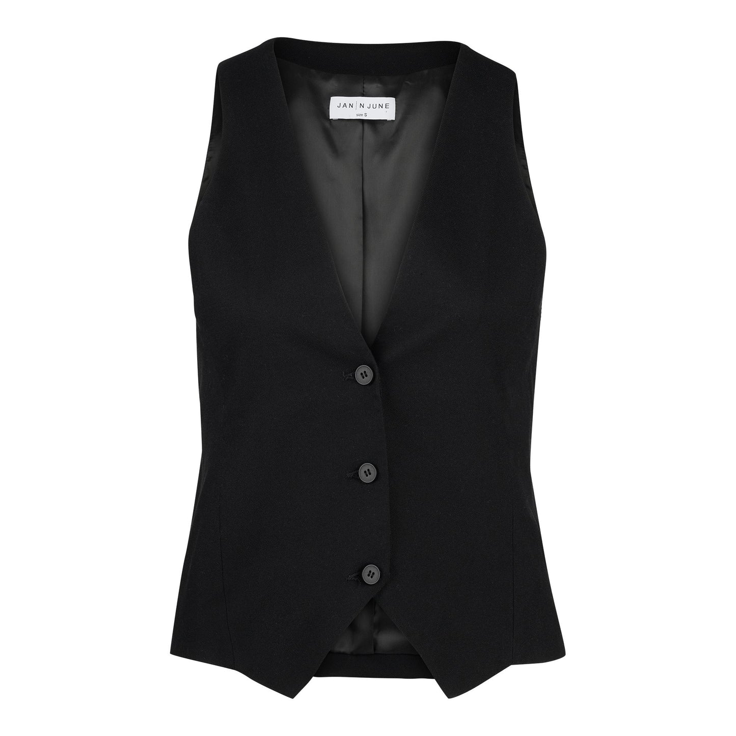 Gilet sans manches en ecovero | noir "aros black"