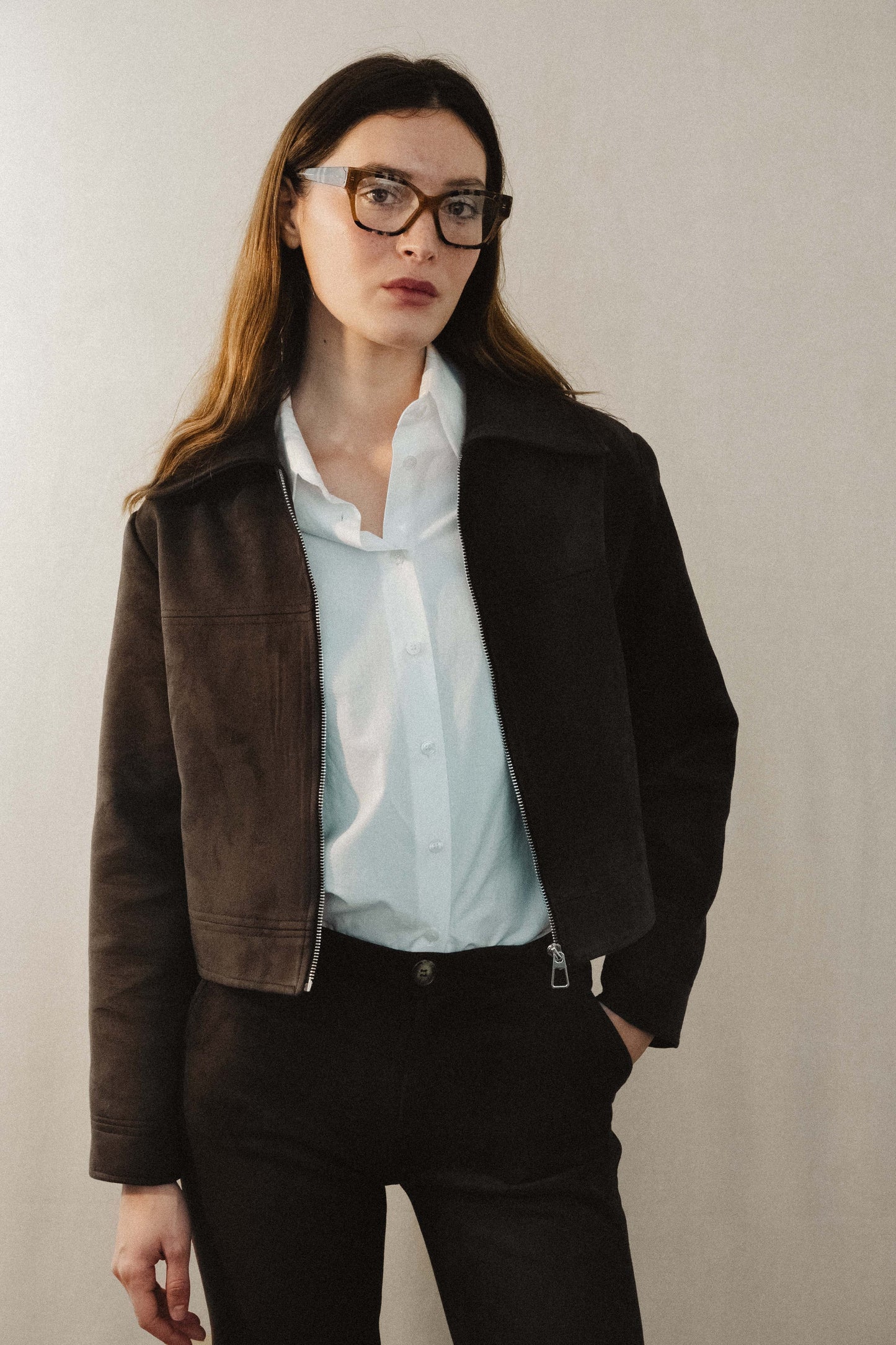 Veste made in france upcyclé | marron "clothilde"