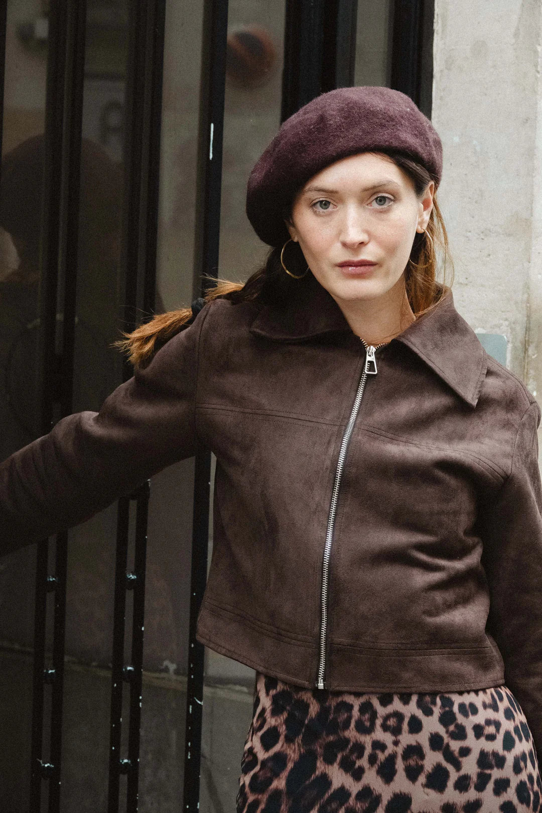 Veste made in france upcyclé | marron "clothilde"