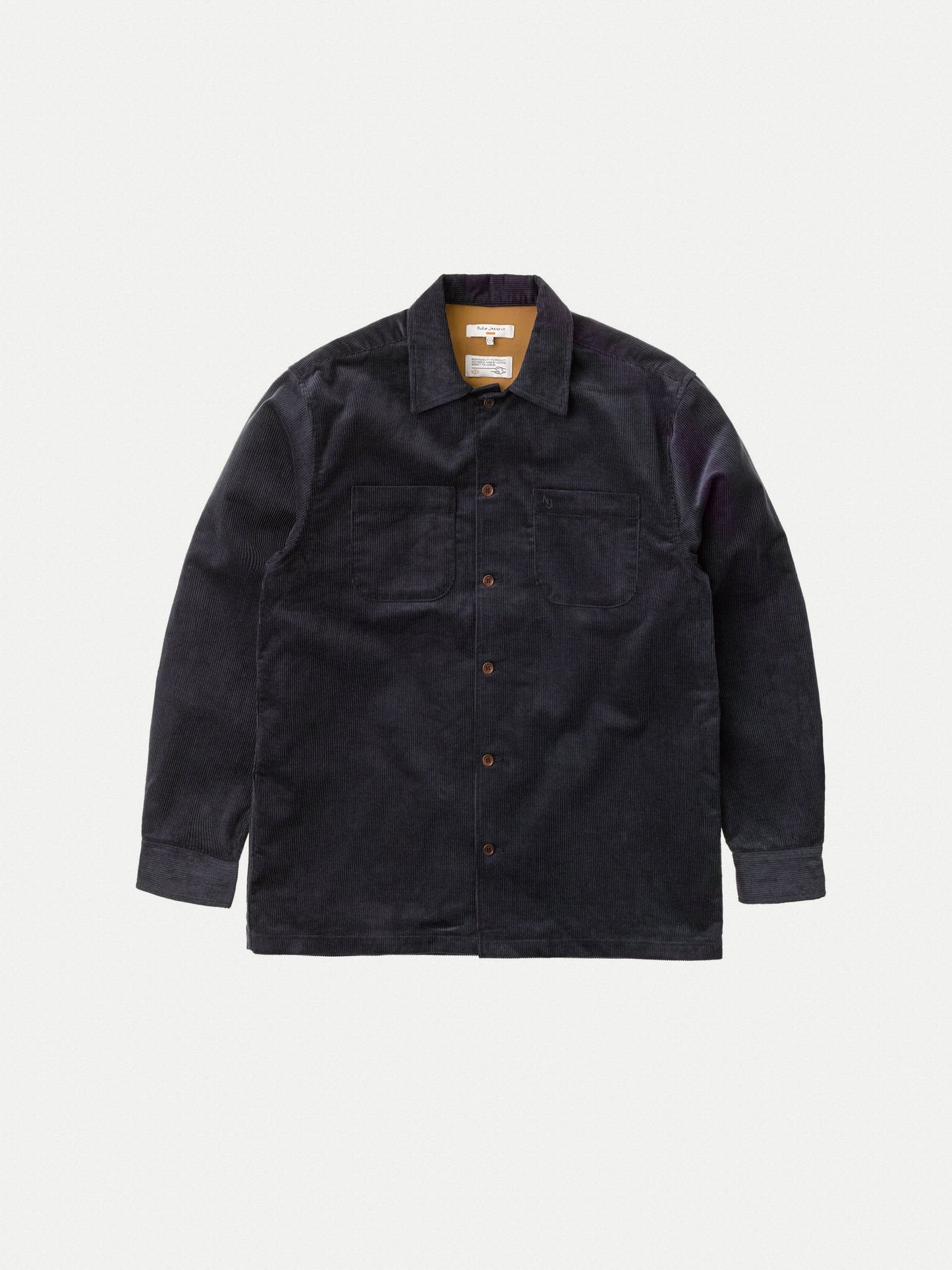 Veste marine velours en coton bio - vincent 11 wale cord navy