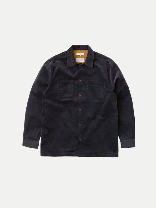Veste marine velours en coton bio - vincent 11 wale cord navy
