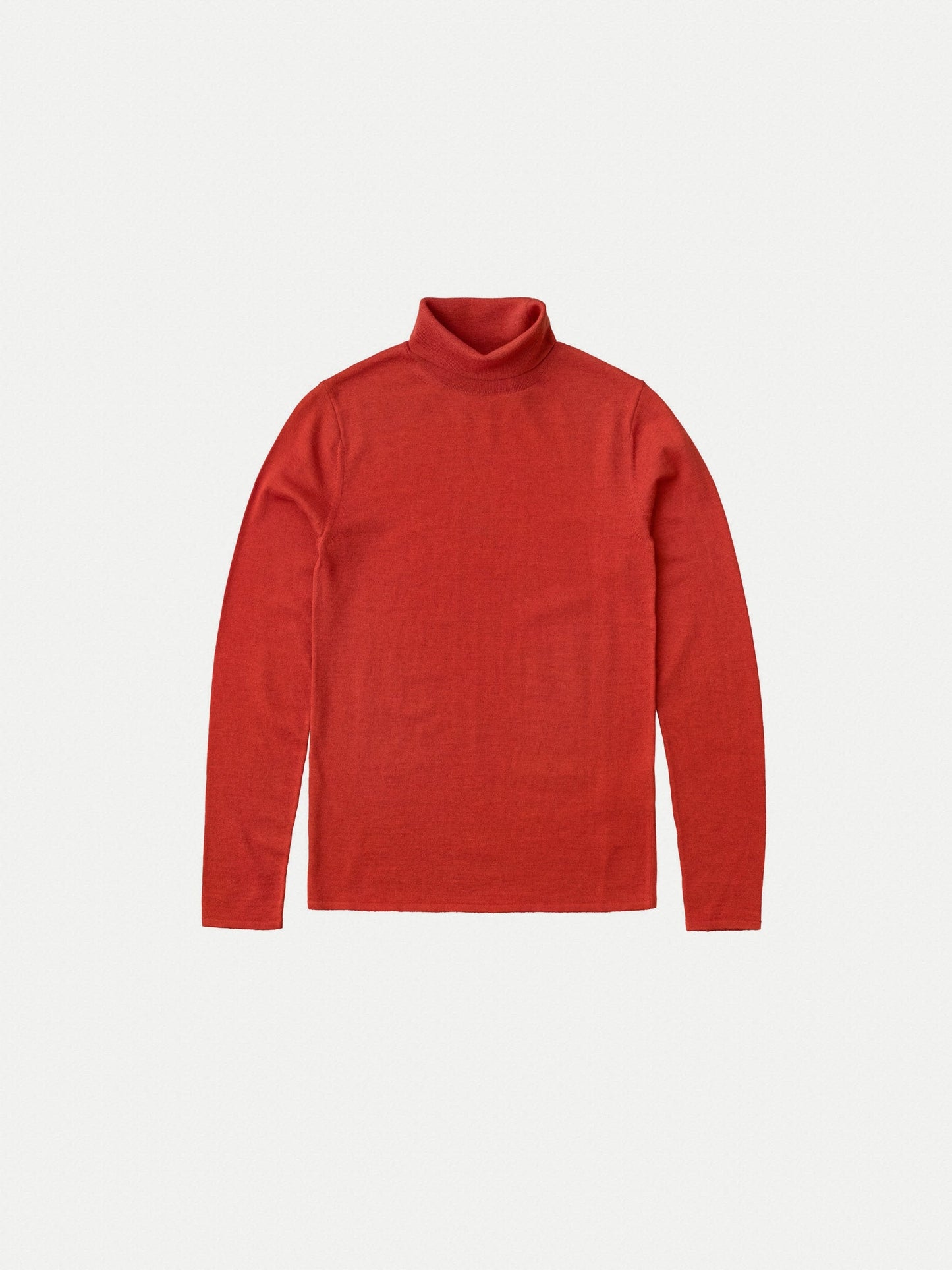Pull col roulé rouge en laine et coton bio - vivi rollneck rosso