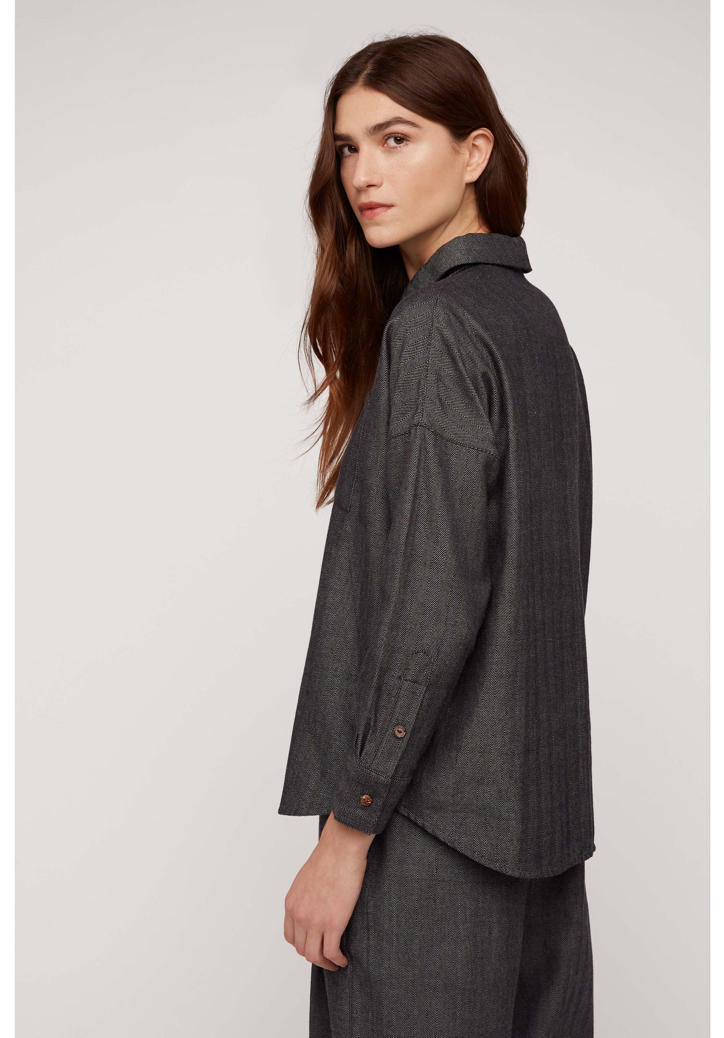 Surchemise gris en coton bio - elodie