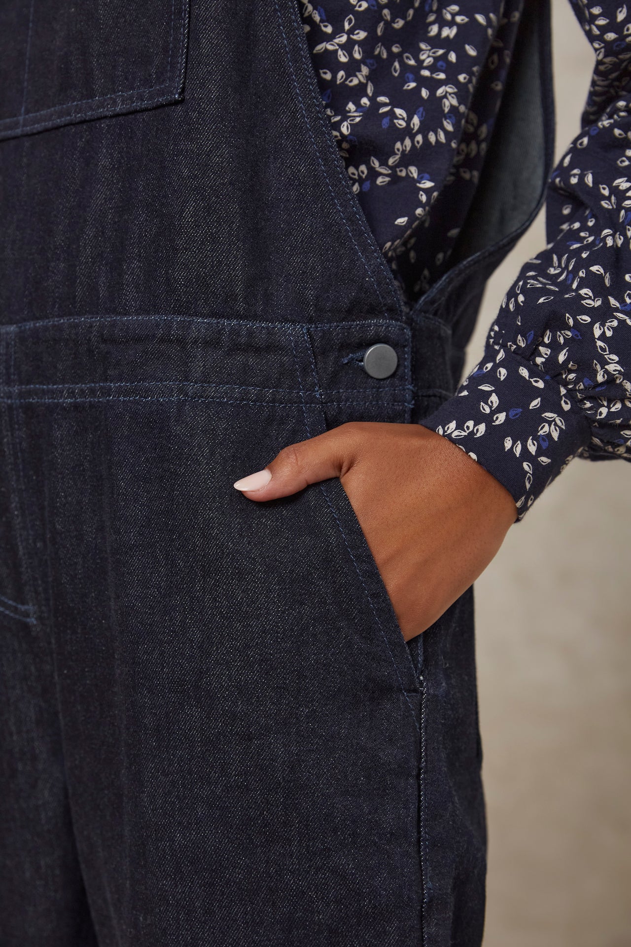 Salopette bleu foncé en coton bio - brooklyn dungarees dark blue