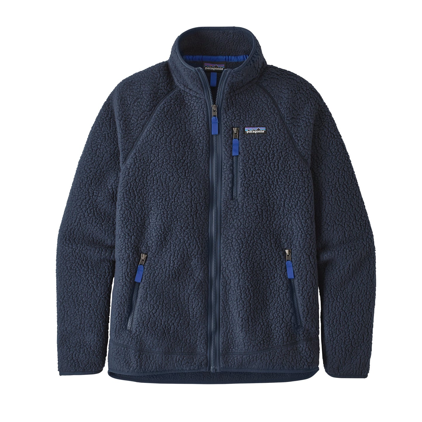 Veste polaire zippée en matière recyclée | bleu "retro pile new navy"
