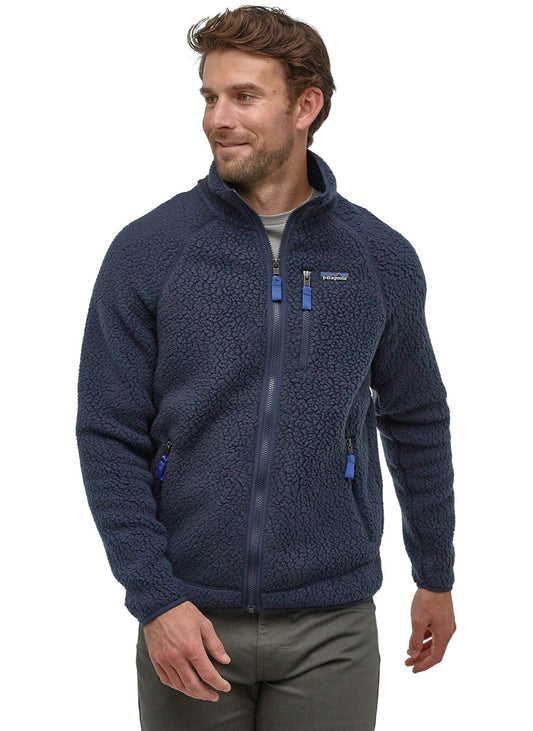 Veste polaire zippée en matière recyclée | bleu "retro pile new navy"