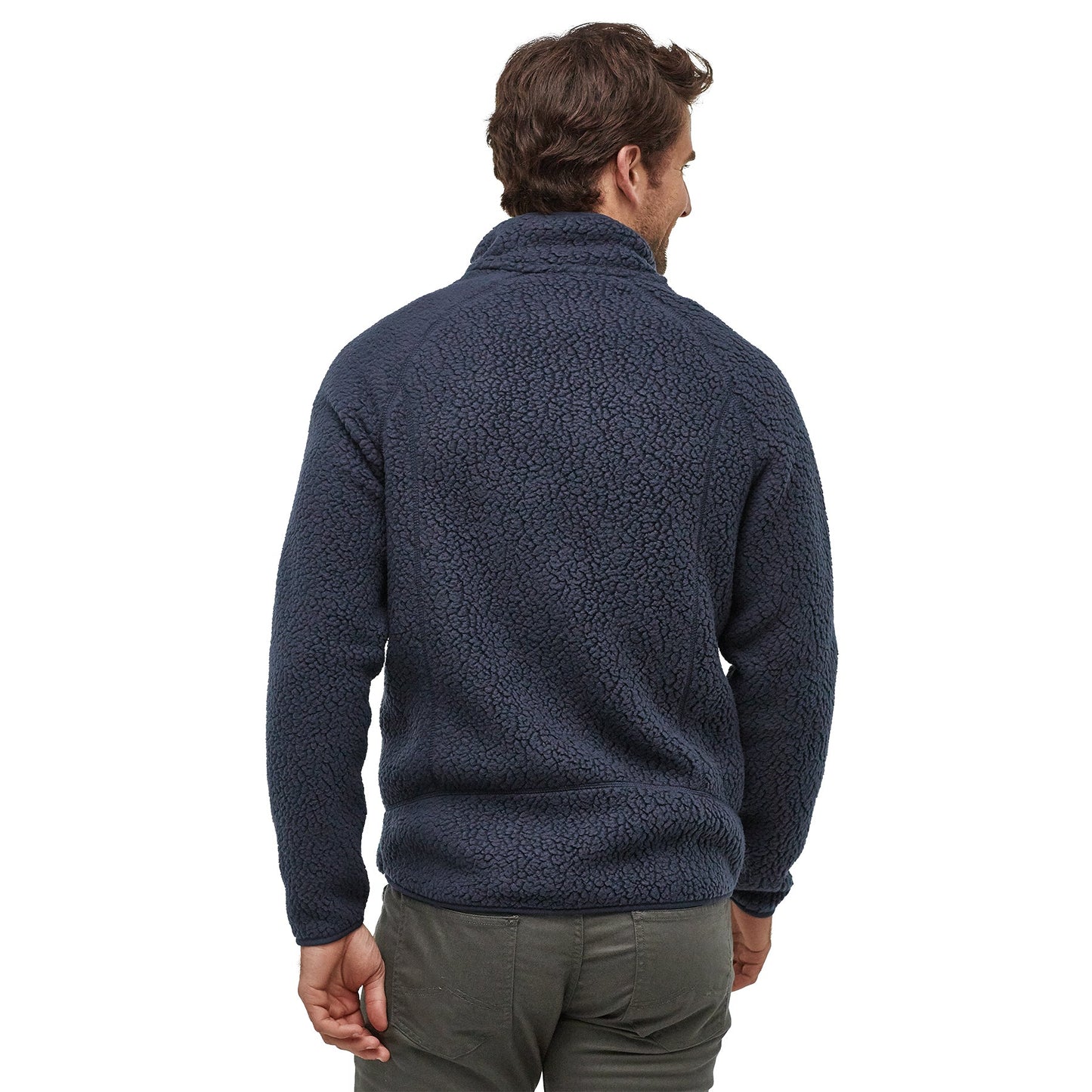 Veste polaire zippée en matière recyclée | bleu "retro pile new navy"