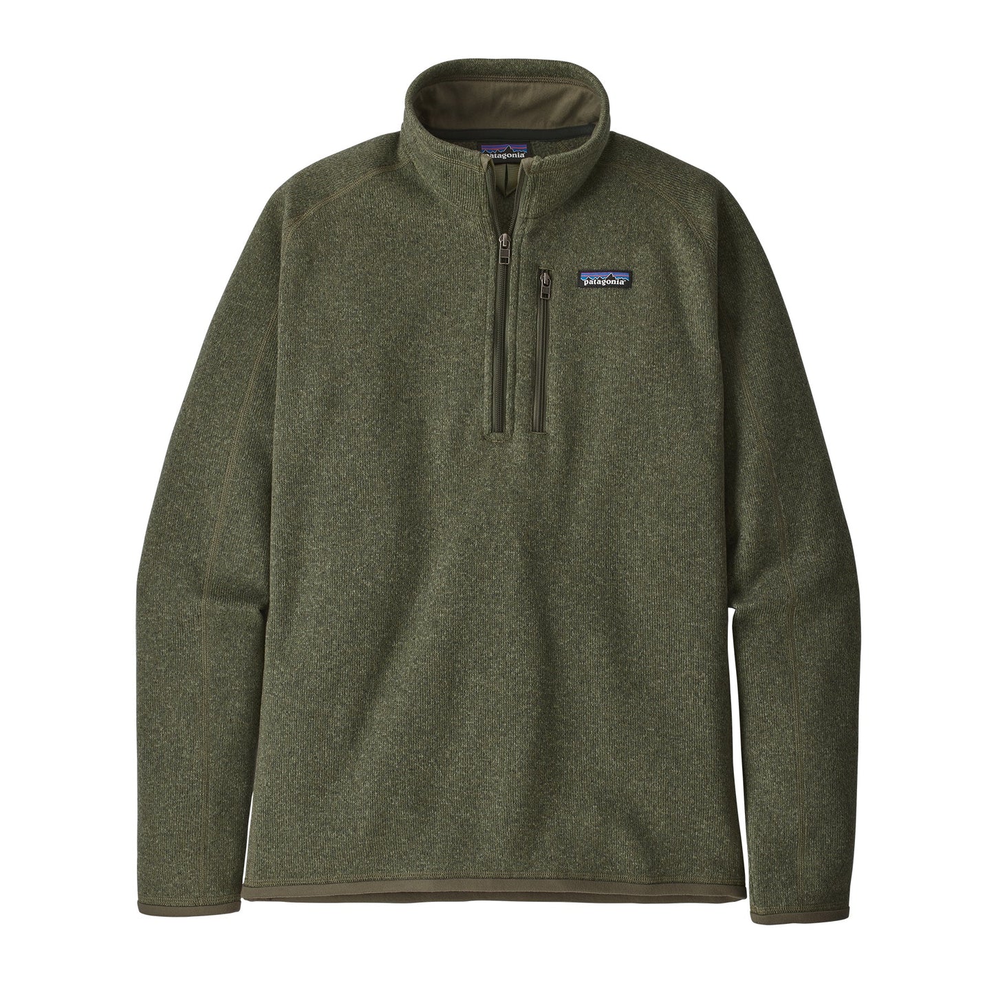 Polaire col zippé en matière recyclée | vert "m's better sweater 1/4 zip industrial green"