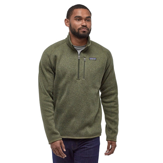 Polaire col zippé en matière recyclée | vert "m's better sweater 1/4 zip industrial green"
